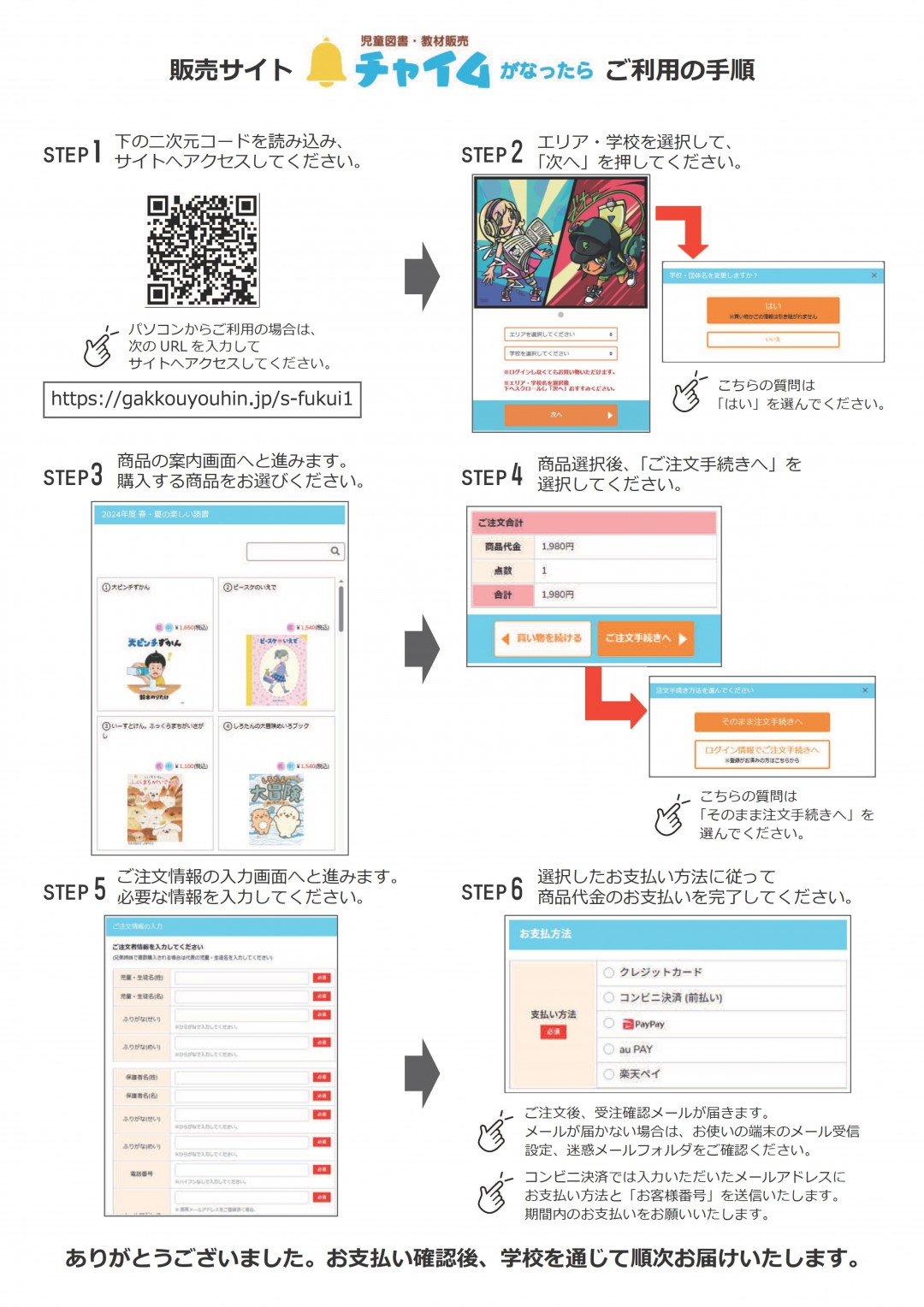 「チャイムがなったら」ご利用の手順
